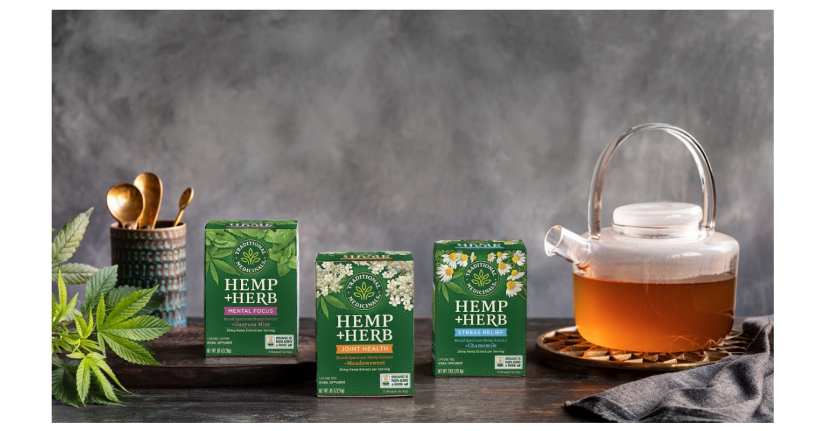 Traditional Medicinals Introduces New Line of Hemp+Herb Bagged Teas ...